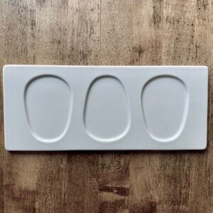 Fortessa "Fortaluxe" 3-Section Rectangular Appetizer Plate | Porcelain